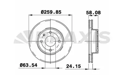 BRAXIS AE0603 On Fren Dısk Aynası Ford Sıerra Iı 1.8 1.8td 5022663