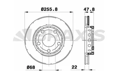 BRAXIS AE0622 Arka Fren Dısk Aynası Vw Passat Varıant 2.8ı 4.0ı 8D0615601D