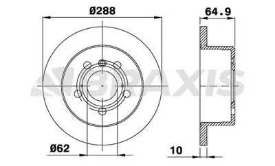 BRAXIS AE0739 Arka Fren Dısk Aynası Camry _V30 2.4 Vvt I / 3.0 V6 11 / 01 12 / 05 Camry _Vı 2.2 / 3.0 06 / 91 08 / 4243133030