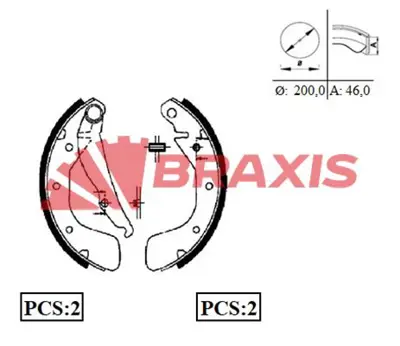 BRAXIS AC0056 Arka Fren Balatası Kalın Tıp Astra G - Vectra A - Astra F - Corsa C 1605792