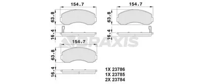 BRAXIS AB0499 On Fren Balatası Kıa K2500 Iı K60B3328ZA