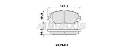 BRAXIS AB0537 On Fren Balatası Yarıs 1.0vvt I 06> 11abs Sız Araclar Icın Japonya Uretımı 446552270