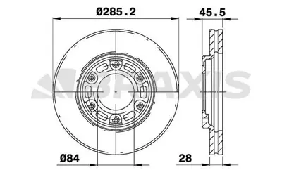 BRAXIS AE0358 On Fren Dısk Aynası Toyota Hıace 2.4d 2.4ı 2.7ı 4351226140