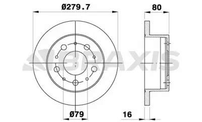 BRAXIS AD0002 Arka Fren Dısk Aynası Boxer Jumper Ducato (Tum Modeller) 18q (16 Jant) 2.0 Hdı 2.2 Hdı 2.8hdı 2.8 4249K8 51856411