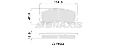 BRAXIS AB0508 On Fren Balatası Suzukı Swıft 90-96 5520062810