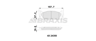 BRAXIS AB0538 On Fren Balatası Toyota Camry 446506070