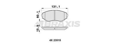 BRAXIS AB0341 On Fren Balatası Mazda Mpvıı S4YK3323ZA