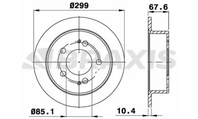 BRAXIS AE0631 Arka Fren Dısk Aynası Ssangyong Actyon Kyron 2.0xdı 4840109001