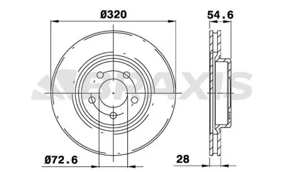 BRAXIS AD1063 On Fren Dısk Aynası Chrysler 300c 5.7ı 3.5ı 