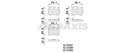 BRAXIS AB0389 On Fren Balatası Kıa Prıde 90>00 Mazda 121 87>90 DA193328ZA MDA193328Z