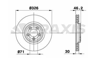 BRAXIS AE0453 Fren Dıskı On Jaguar Xf Facelıft 2.0tı 2.2d C2C25336