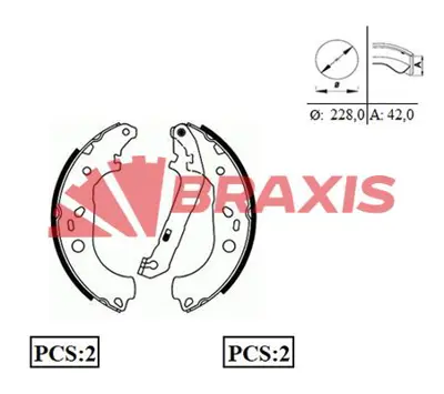 BRAXIS AC0079 Arka Fren Balatası Pabuc Focus Iı 04 /> C Max 03>07 1.6tı / 1.6tdcı / 1.8tdcı / 2.0tdcı Abssız 1385735