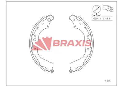 BRAXIS AC0156 Kampana Balata Navara 01> Pathfınder Iı 97> 04 Pıck Up D21 D22 85> / Qx4 3.3 97> DD06056G26