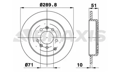 BRAXIS AE0563 Arka Fren Dısk Aynası P607 2.0 2.0 Hdı 2.2 Hdı 2.7 Hdı 3.0 V6 02 / 00=> (290mm) 4246V7