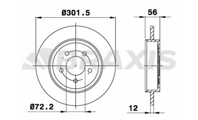 BRAXIS AE0677 Arka Fren Dısk Aynası Ford Maverıck 2.3ı 3.0ı 4947737