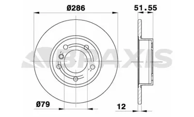 BRAXIS AE0135 Fren Dıskı On Bmw E36 91>98 Z3 95>03 34116757750