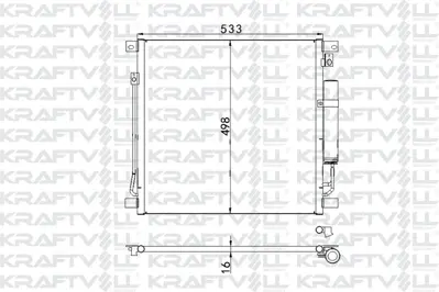 KRAFTVOLL 08060032 Klıma Radyatoru Fıat Fullback 2.4 16> Mıtsubıshı L 200 2.4 4×4 16> 