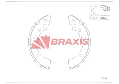 BRAXIS AC0138 Arka Fren Balatası Pabuc Honda Cıvıc 1.3 1.4 1.5 1.6 1988-1991 Crx 1983-1991 Rover 200 1985-1989 43053SR3A01 GBS90821 GBS90833