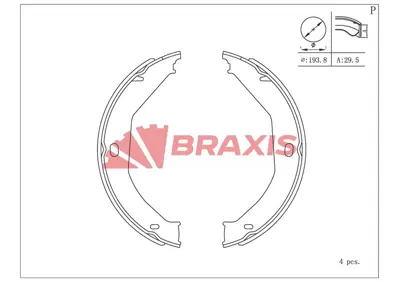 BRAXIS AC0199 El Fren Balatası Grand Cherokee Iı 99> 05 K05011988AB