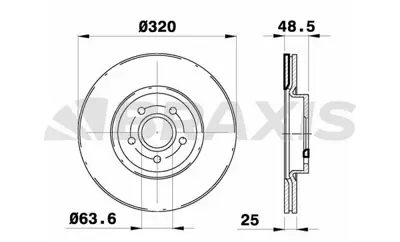 BRAXIS AD0272 On Fren Aynası Connect 12 /> Focus Iı Sw 05>11 Focus Iıı 2,0 Ecoboost 12>15 Kuga Dızel 12>14 Volvo   1770767 31400818