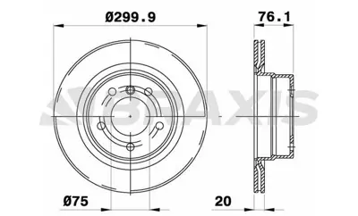 BRAXIS AD0988 Fren Dıskı Arka Bmw E82 E88 34216855005