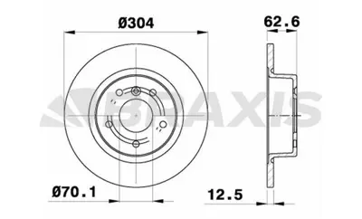 BRAXIS AE0395 Fren Dıskı Arka Dıscovery 2 98-04 Range Rover 94-01 SDB000470