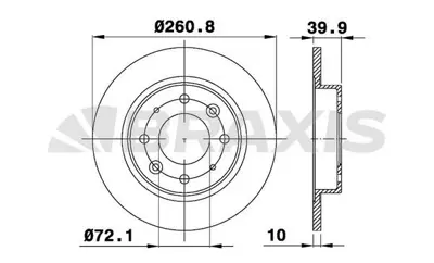 BRAXIS AE0495 Arka Fren Dısk Aynası Kıa Carens Clarus Credos K9AA26251C