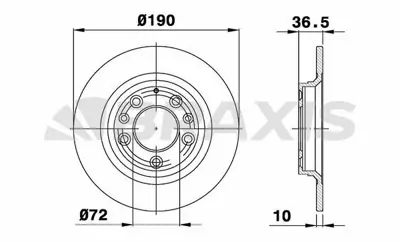 BRAXIS AE0192 Fren Aynası Arka Duz Mazda 6 03-08 Premacy 00-05 (280x5) N12326251A