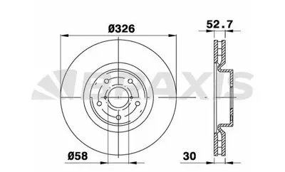 BRAXIS AE0747 On Fren Dısk Aynası Subaru Impreza 2.0stı 26300FE070