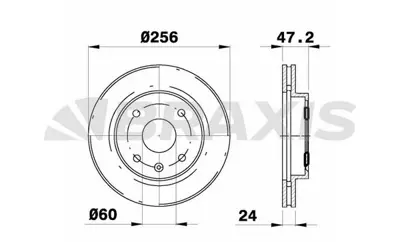 BRAXIS AE0336 On Fren Dısk Aynası Chevrolet Evanda Rezzo Tacuma 96328338