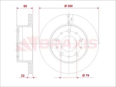 BRAXIS AE1005 Fren Dıskı Arka Ducato Iıı Boxer Iıı Jumper Iıı 06 > 300×22 1612435880 51957512