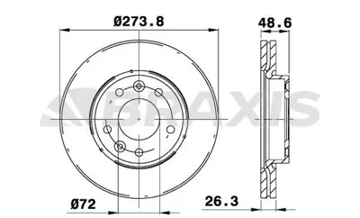 BRAXIS AE0329 On Fren Dısk Aynası Kıa Carnıval Sedona 2.9crdı K55B33251