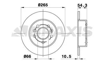 BRAXIS AE0517 Arka Fren Dısk Aynası Renault Avantıme Espace 2.0ı 6025370406