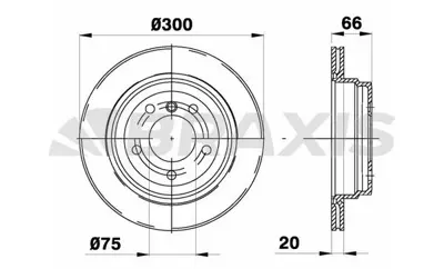 BRAXIS AE0240 Fren Dıskı Arka Bmw E87 E90 E84  34216864901