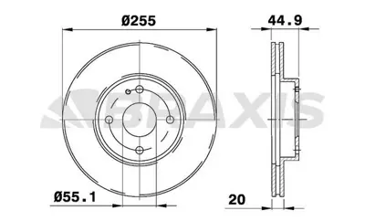 BRAXIS AE0378 On Fren Dısk Aynası Mazda Mx 5 I (90 98) Mx 5 Iı (98 05) N0263325XC