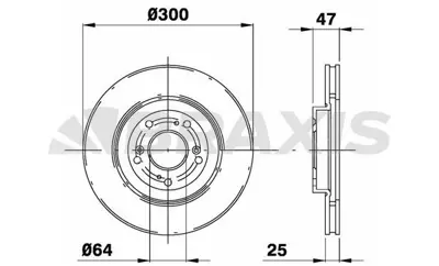 BRAXIS AE0557 On Fren Dısk Aynası Havalı Honda Cıvıc Vı Hb 2,0 Type R 01-06 (300x5) 45251S6MA10