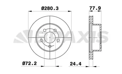 BRAXIS AE0723 On Fren Dıskı Jeep Cherokee Wrangler Iı 5016434AA