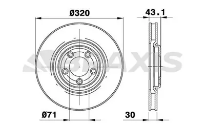 BRAXIS AE0528 Fren Dıskı On Jaguar S-Type Iı X200 Xj X350  X358 C2C8354