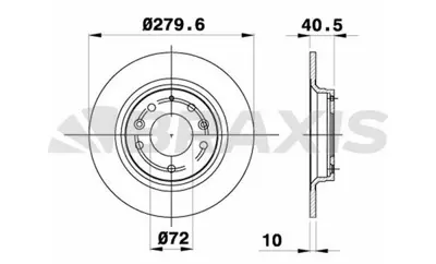 BRAXIS AE0580 Fren Aynası Arka Duz Mazda 6 03-08 Premacy 00-05 (280x5) GFYY26251