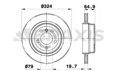 BRAXIS AE0695 Fren Dıskı Arka Bmw E65 E66  34211166127