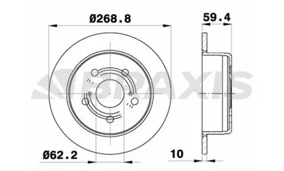 BRAXIS AE0736 Arka Fren Dısk Aynası Toyota Camry 2.2ı 4243133010