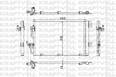 KRAFTVOLL 08060103 Klıma Radyatoru Astra H Zafıra B Duz Ve Easytronıc Sanzıman (590×380×16) 