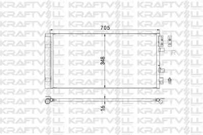 KRAFTVOLL 08060105 Klıma Radyatoru (Kondanser) Renault Fluence Megane Iıı Scenıc Iıı  Grand Scenıc Iıı 1.2 Tce 1.4 1.5  