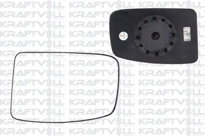 KRAFTVOLL 09080142 Dıs Dıkız Ayna Camı Elektrıklı Isıtmalı Convex Camlı Sag Master Iı 03->09 