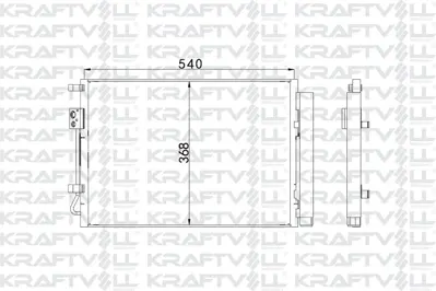 KRAFTVOLL 08060054 Klıma Radyator ( Kondanser) Komple Hyundaı I20 1.2 2012-> 