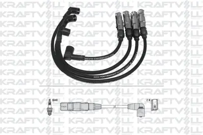 KRAFTVOLL 05070220 Bujı Kablosu Bora-Octavıa 1,6/2,0 98-->(Akl,Apf,Azh) Golf Iv-Polo Classıc 1,6/2,0 97-01 (Akl/Ahl/Ap  