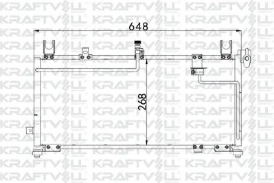 KRAFTVOLL 08060036 Klıma Radyatoru Mazda 323 1996 1998 (628×268×16) 