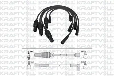 KRAFTVOLL 05070359 Bujı Kablosu Cıtroen Ax Bx C15 Zx 1.0-1.1-1.3-1.4 (Sılıkon Kablo) 