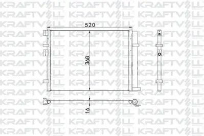 KRAFTVOLL 08060064 Klıma Radyatoru Komple Hyundaı I20 1.2 1.4 2008> (359×328×16) 