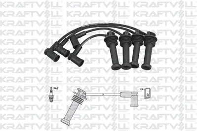 KRAFTVOLL 05070277 Bujı Kablosu Focus Iı 1,4 16v 1,6 16v 04--> (Sılıkon Kablo) 